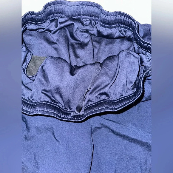 NB New Balance Quick-Dry Brief Lined Running Shorts Men's Sz M 30-32 Navy Blue - Picture 3 of 5